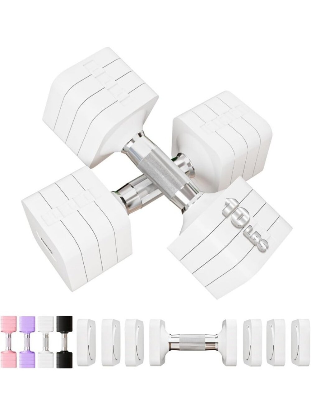 Versatile Adjustable Dumbbell Set for Home Gym - 7.5LB to 25LB Weights